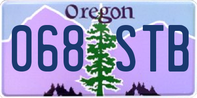 OR license plate 068STB