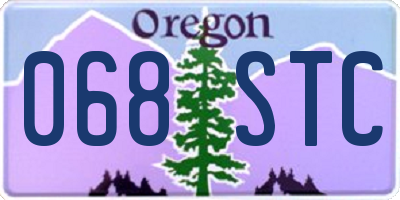 OR license plate 068STC