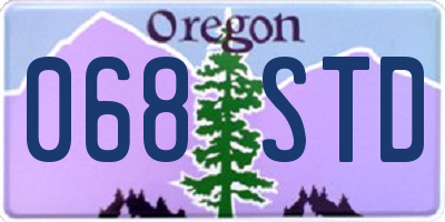 OR license plate 068STD