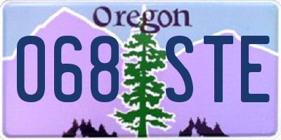 OR license plate 068STE