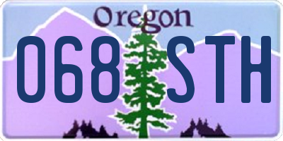 OR license plate 068STH