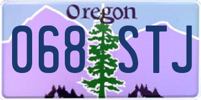 OR license plate 068STJ