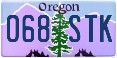 OR license plate 068STK