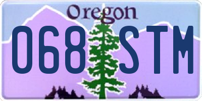 OR license plate 068STM