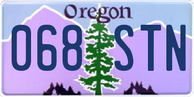 OR license plate 068STN