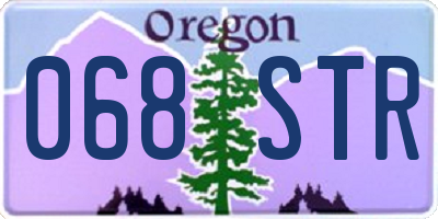 OR license plate 068STR