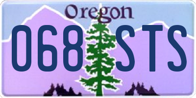 OR license plate 068STS