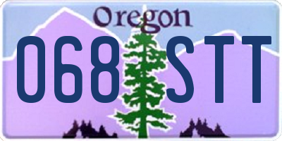 OR license plate 068STT