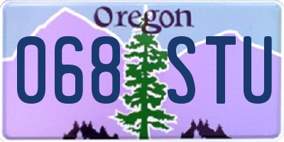 OR license plate 068STU
