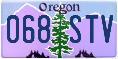 OR license plate 068STV