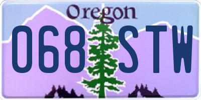 OR license plate 068STW