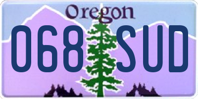 OR license plate 068SUD