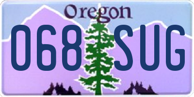 OR license plate 068SUG