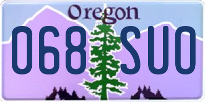 OR license plate 068SUO