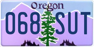 OR license plate 068SUT