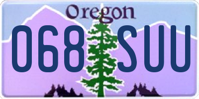 OR license plate 068SUU