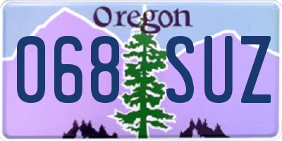 OR license plate 068SUZ