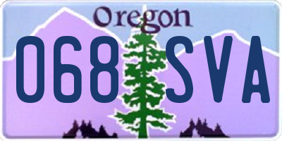 OR license plate 068SVA