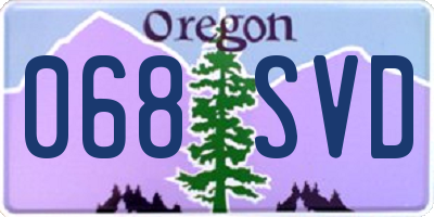 OR license plate 068SVD