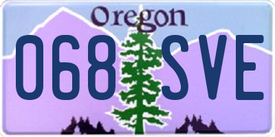 OR license plate 068SVE
