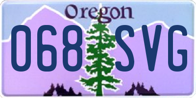 OR license plate 068SVG