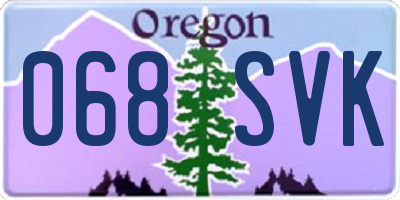 OR license plate 068SVK