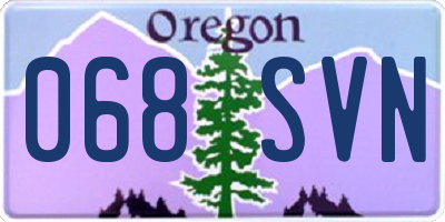 OR license plate 068SVN