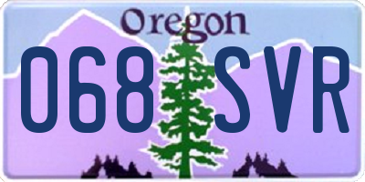 OR license plate 068SVR