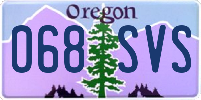 OR license plate 068SVS