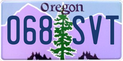 OR license plate 068SVT