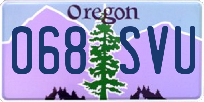 OR license plate 068SVU