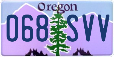 OR license plate 068SVV