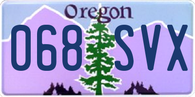 OR license plate 068SVX