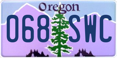 OR license plate 068SWC