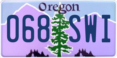 OR license plate 068SWI