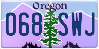 OR license plate 068SWJ
