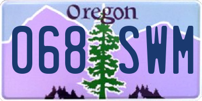 OR license plate 068SWM