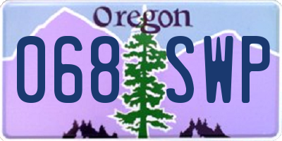 OR license plate 068SWP