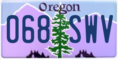 OR license plate 068SWV