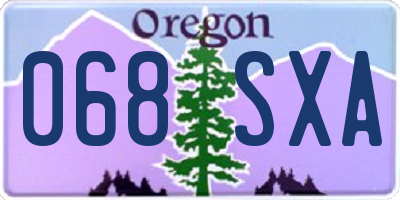 OR license plate 068SXA