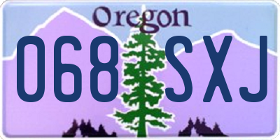 OR license plate 068SXJ
