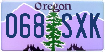 OR license plate 068SXK