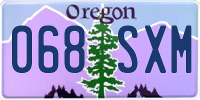 OR license plate 068SXM