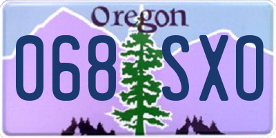 OR license plate 068SXO