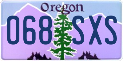 OR license plate 068SXS