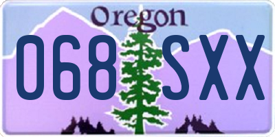 OR license plate 068SXX