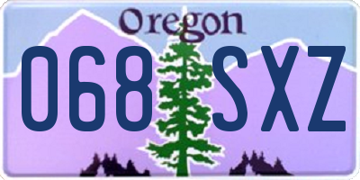 OR license plate 068SXZ