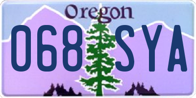 OR license plate 068SYA