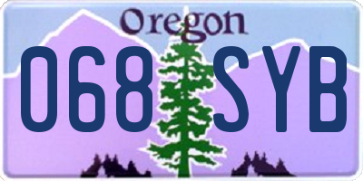 OR license plate 068SYB