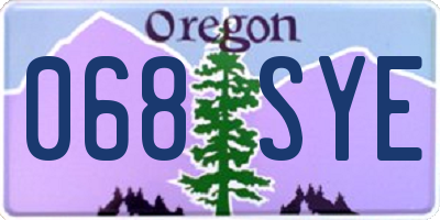 OR license plate 068SYE